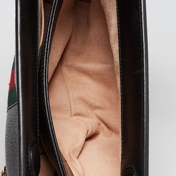 Gucci Black Leather Ophidia Small Shoulder Bag - Picture 10 of 11